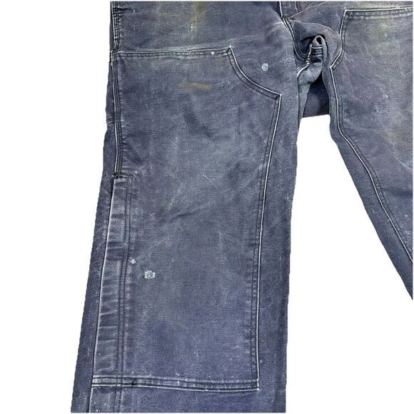 Carhartt FR Flame Resistant Men's 42x34 Double Knee Bib Overall Navy 101627-410 - Picture 6 of 16